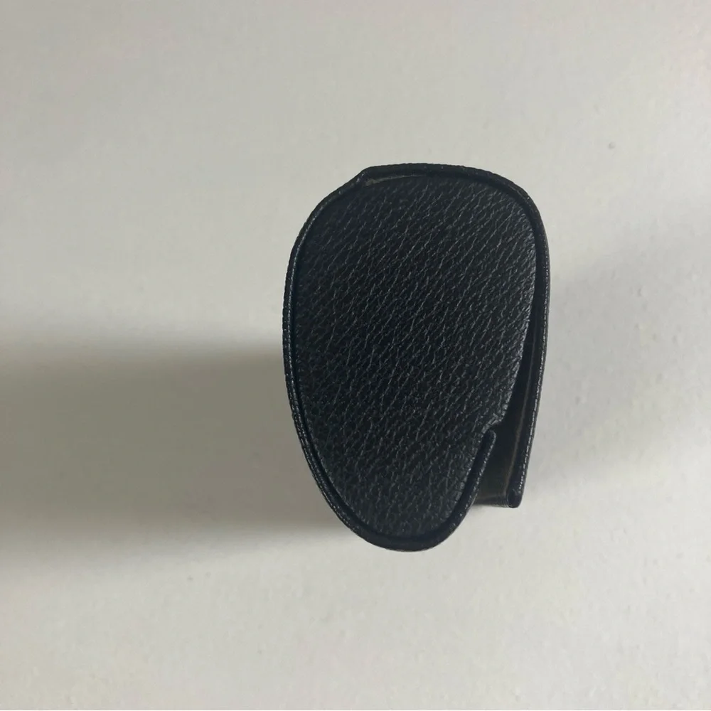 Burberry Glasses Case Black Leather Hard Shell Magnetic Close Sunglasses